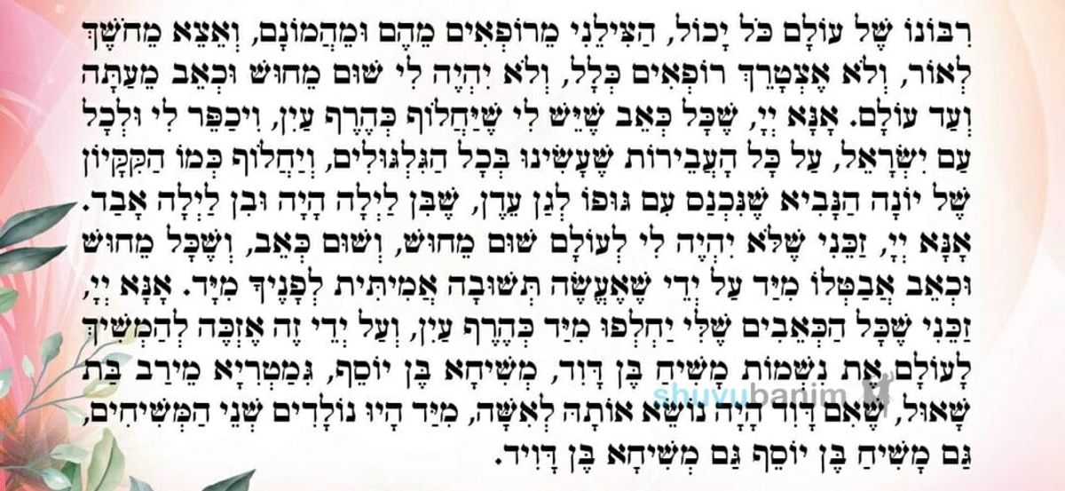 ברכת אשר יצר עם תפילה של הגה"צ הרב אליעזר ברלנד שליט"א