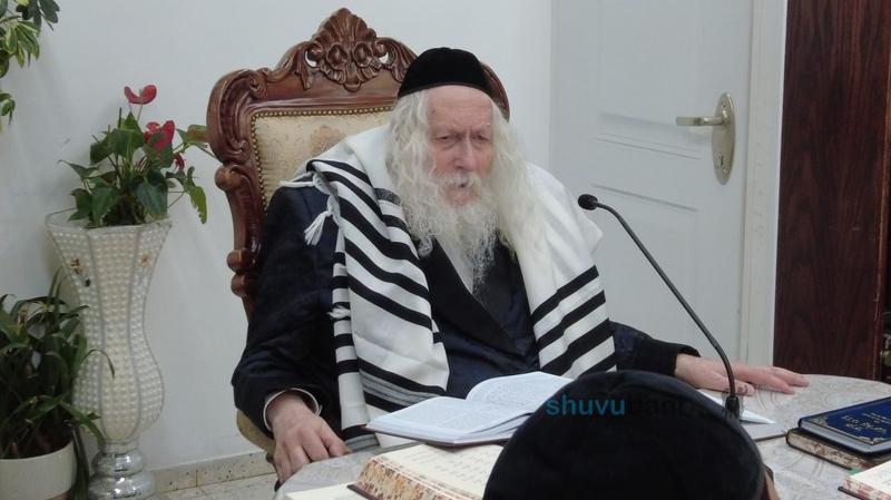 שיעור לנבחני 'מפעל התורה' במעונו של הגה"צ רבי אליעזר ברלנד שליט"א