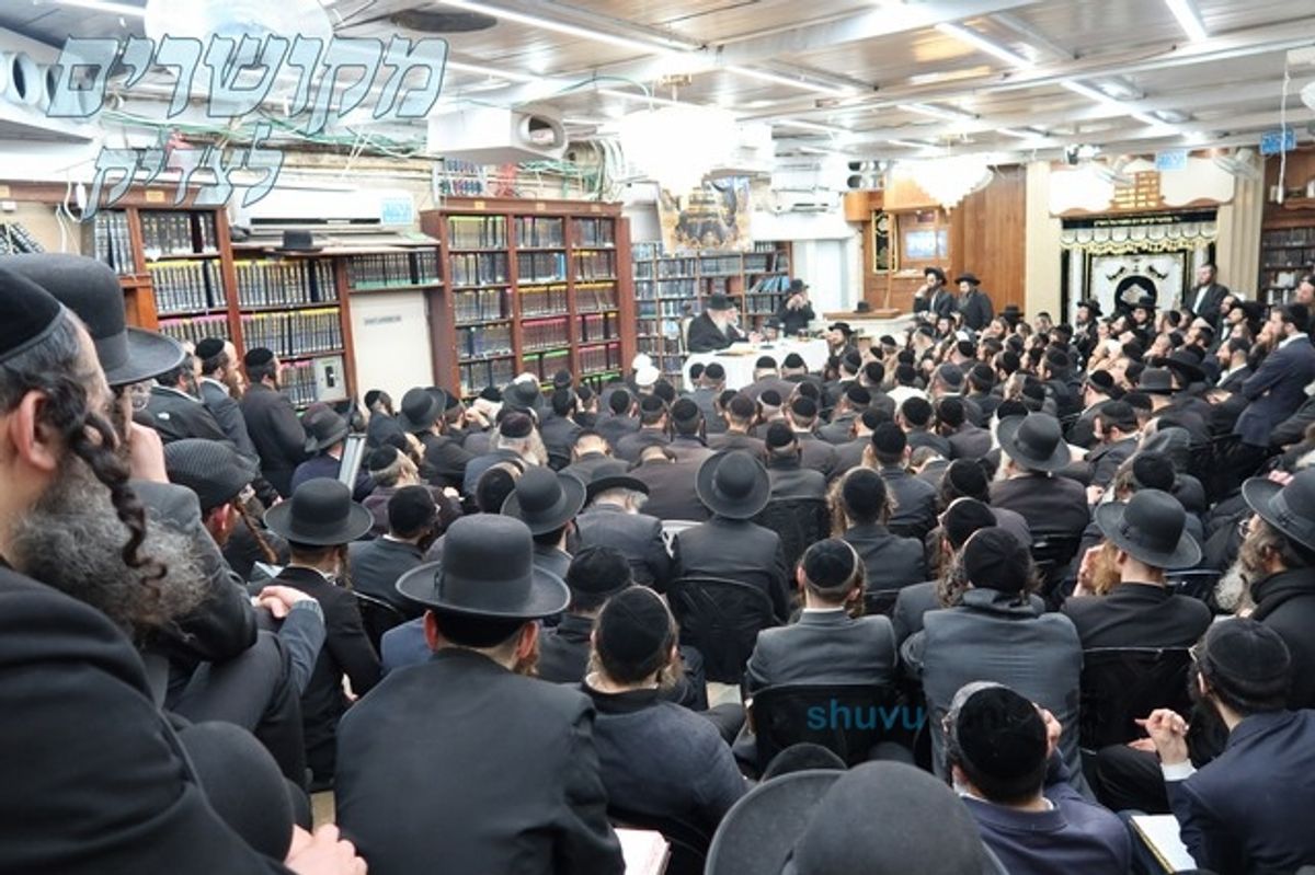 לְהוֹדִיעַ שֶׁיֵּשׁ נַחַל נוֹבֵעַ • כינוס הכנה לפורים לאברכי "התאחדות האברכים בק"ק שובו בנים" בהשתתפות הגה"צ רבי אליעזר ברלנד שליט"א