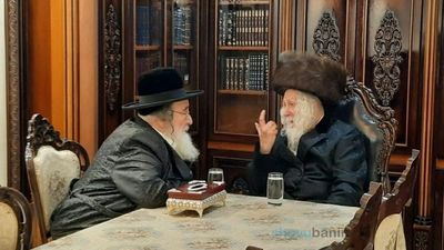 הגה"צ רבי אליעזר ברלנד שליט"א בביקור אצל כ"ק האדמו"ר מספינקא דונולו בבני ברק