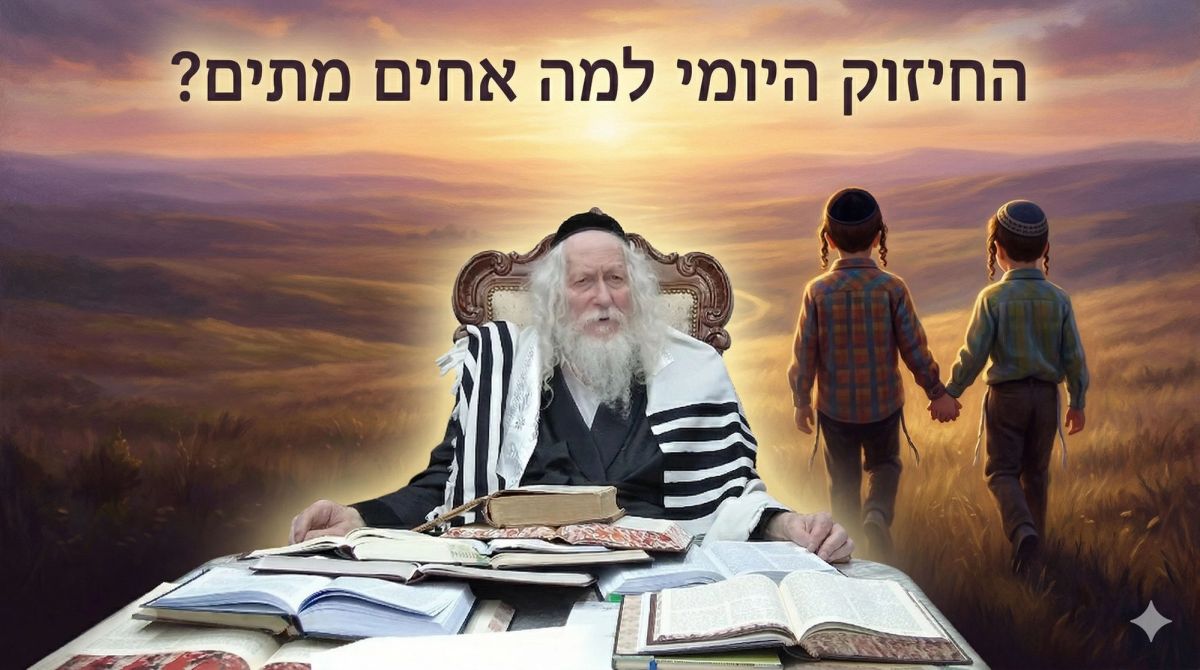 למה נפטרים אחים בפיגועים? החיזוק היומי 