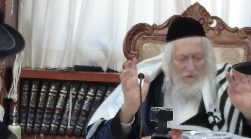 מורנו הרב ברלנד שליט"א בעת השיעור על גדלות רבנו הקדוש