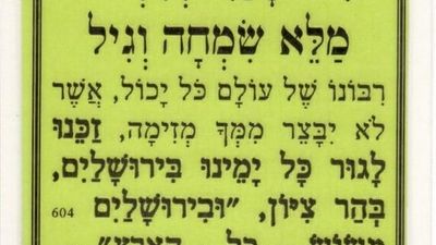 Prayer to Live All Our Days in Jerusalem