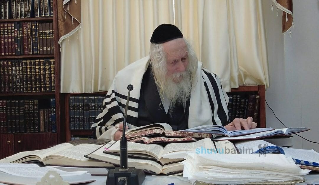 שיעור לתושבי נתיבות במעונו של הגה"צ רבי אליעזר ברלנד שליט"א