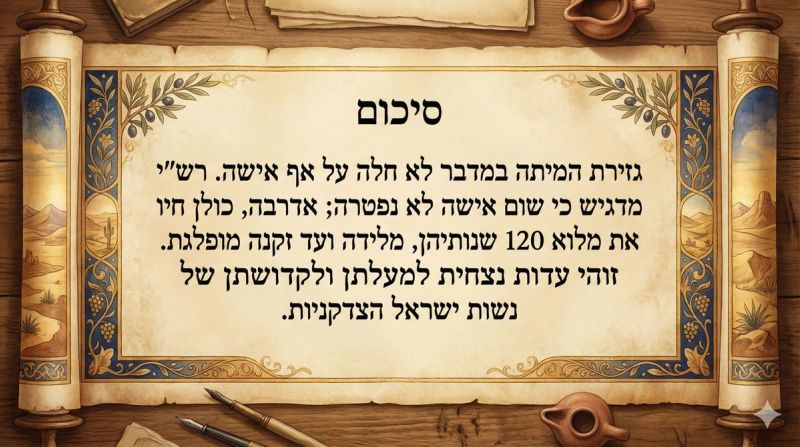 תמונת סיכום לחיזוק היומי האישה לא חוטאת