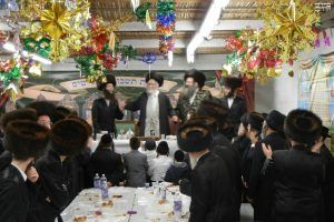 Watch: Rav Berland and the Spinka Rebbe in Boro Park Succos 5772