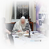 כנס חנוכה לארגון היתומים "הבן יקיר לי" במעונו של הגה"צ רבי אליעזר ברלנד שליט"א