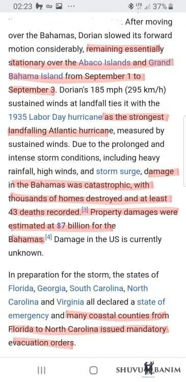 Stopping Hurricane Dorian in its tracks