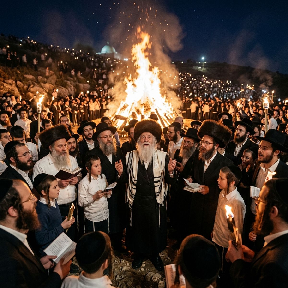 Special Documentation! Lag B'Omer 5775 in Holland and Meron with the Esteemed
