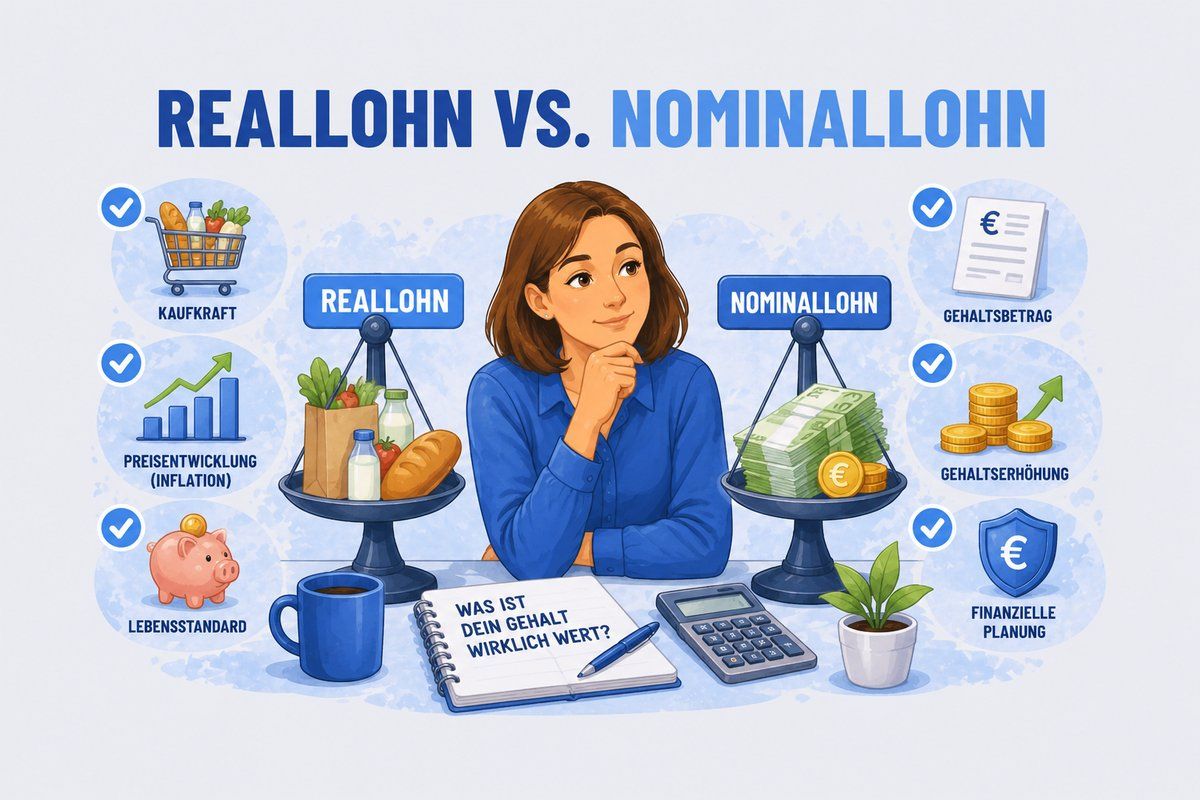 Reallohn vs. Nominallohn Unterschied: Was dein Gehalt wirklich wert ist