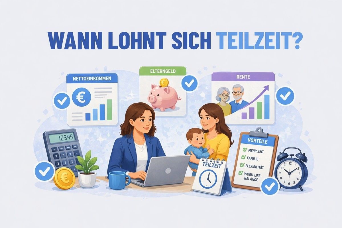 Wann lohnt sich Teilzeit 2026? Netto, Elterngeld & Rente im Check