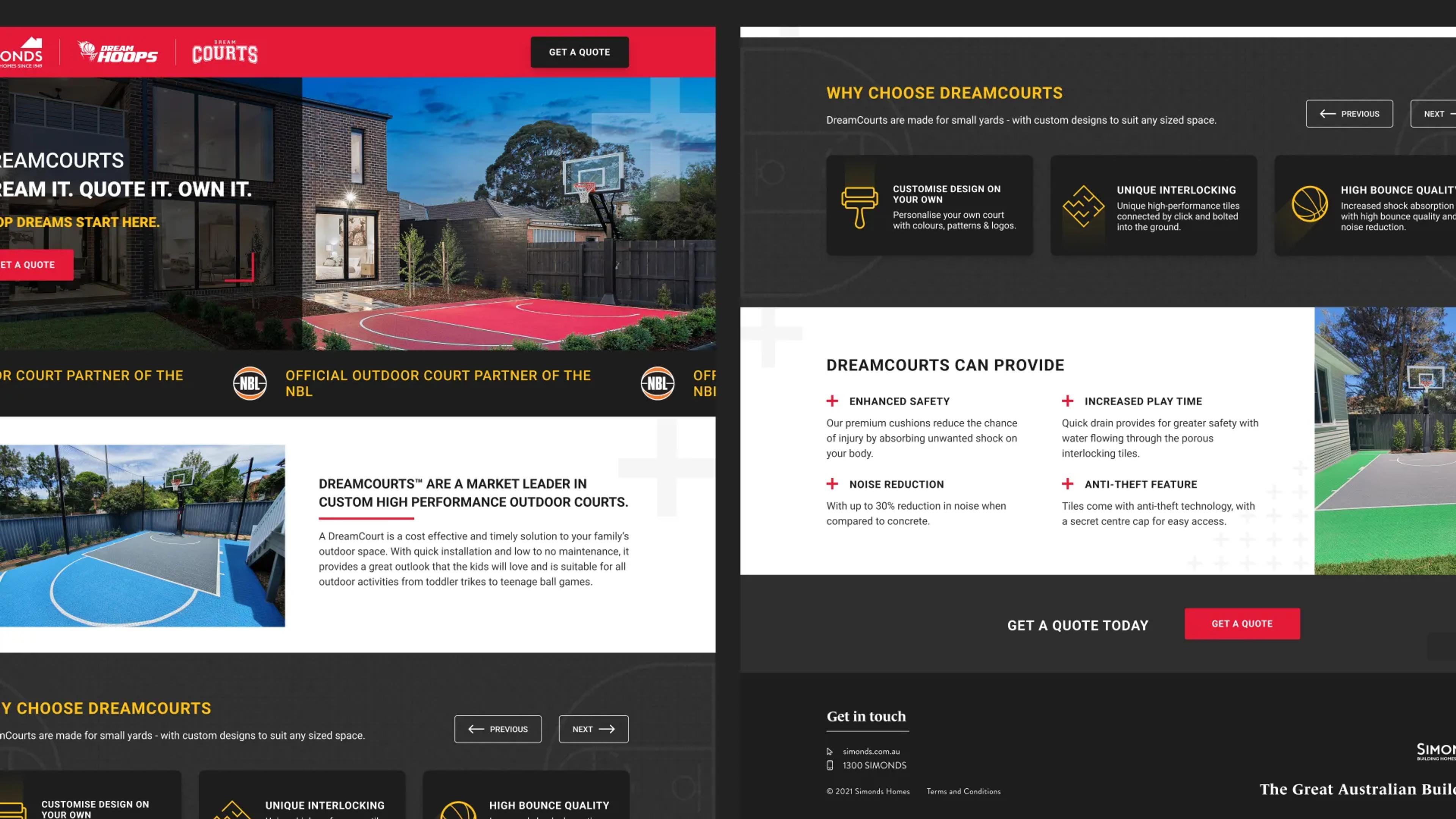 A mockup of the designs