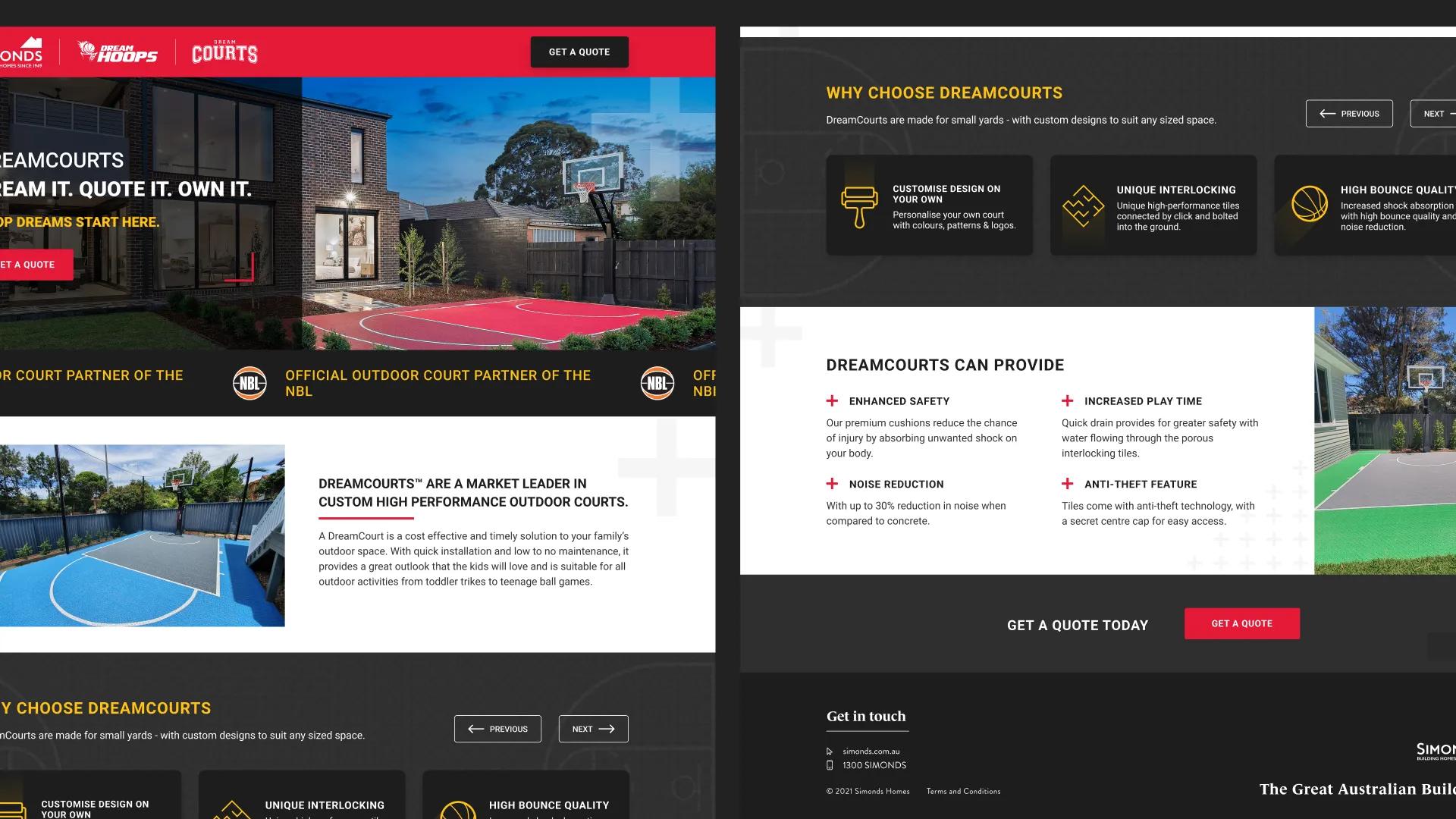 A mockup of the designs