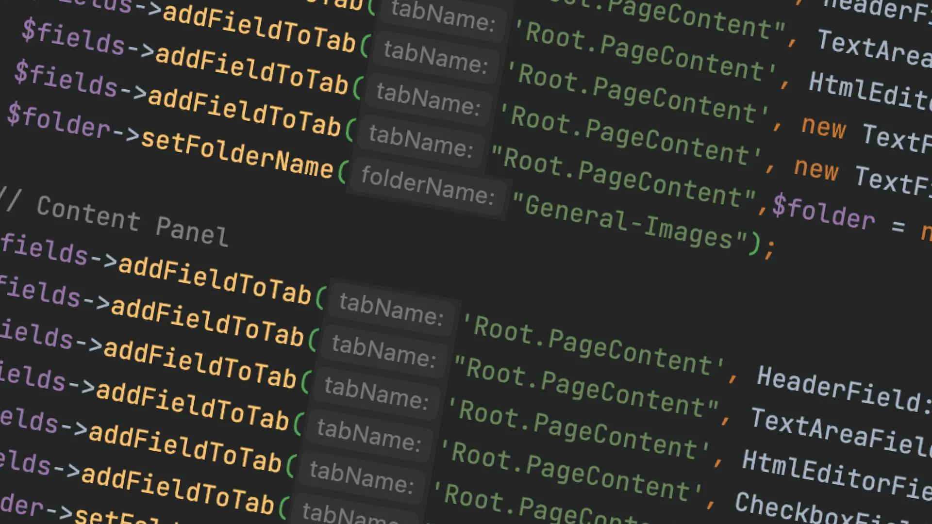 A screenshot of the legacy code.