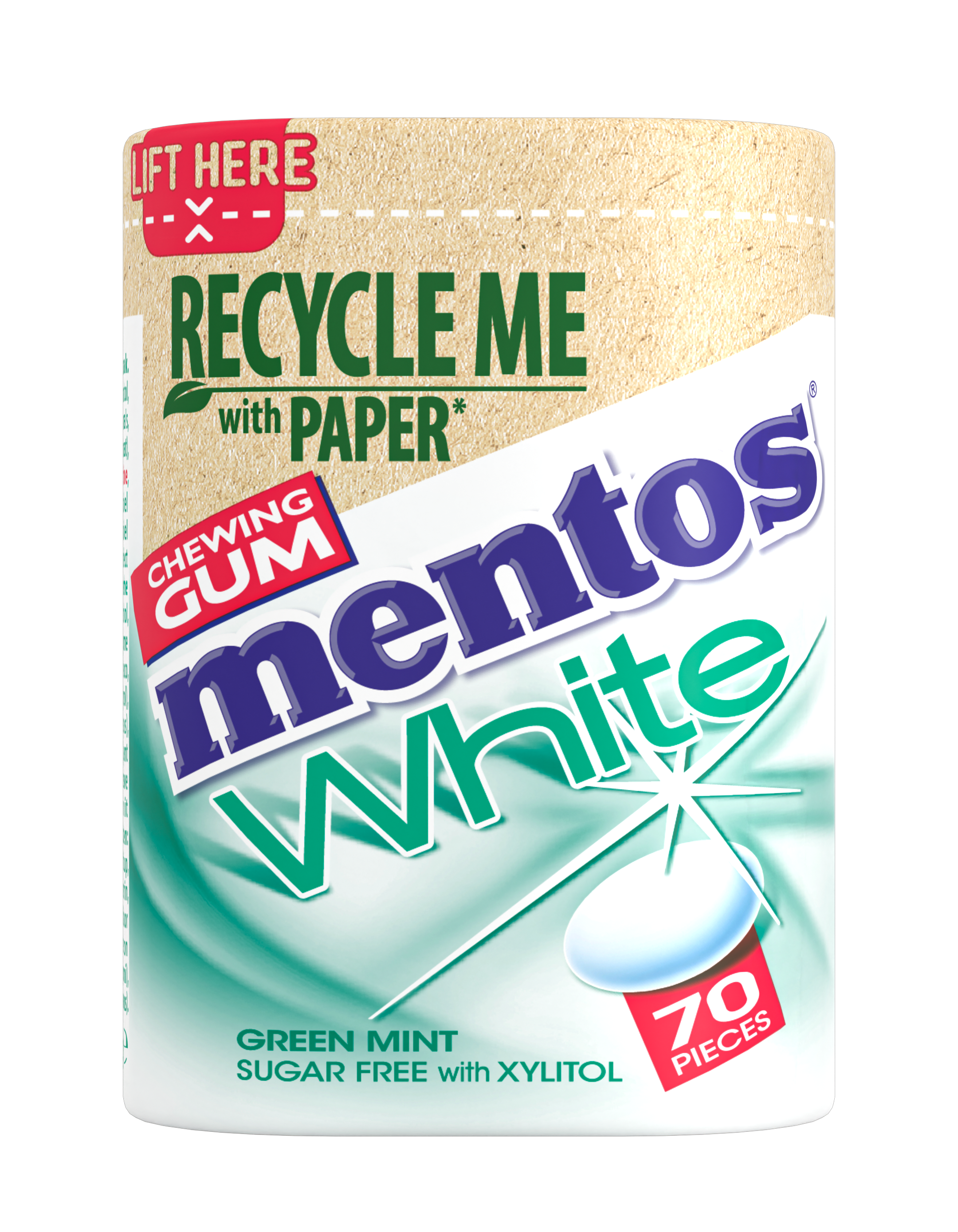 Mentos Gum White - Green Mint