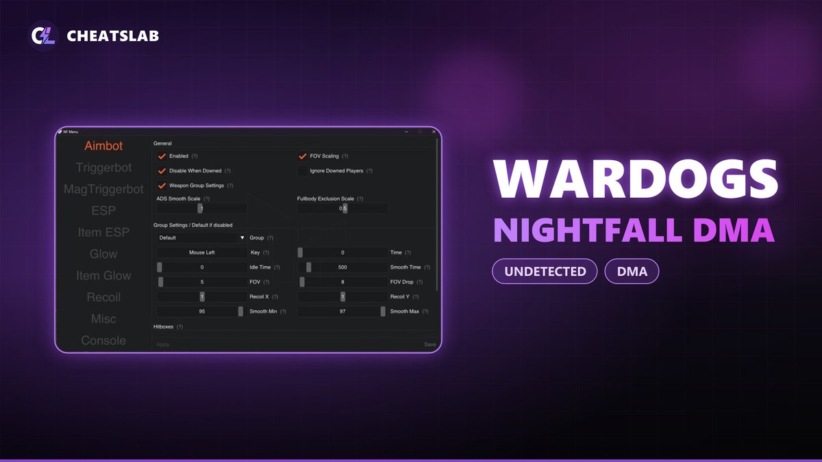 Чит для Wardogs Nightfall DMA