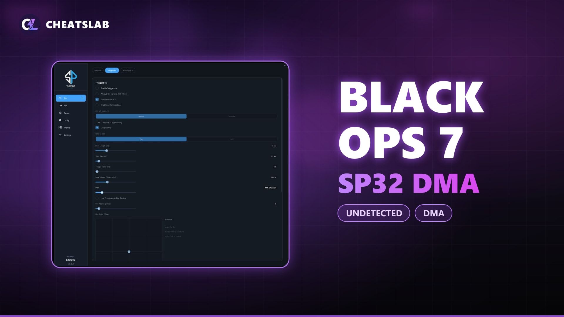 Чит для COD: Black Ops 7 SP32 DMA