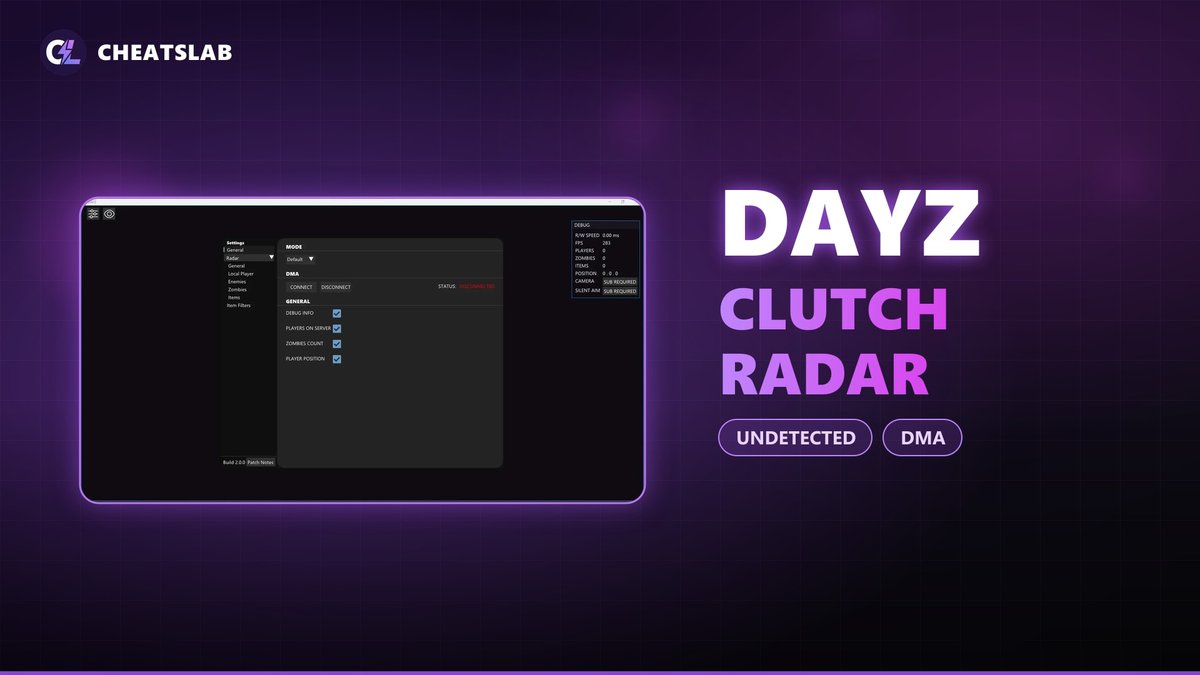 Чит для DayZ Clutch Radar