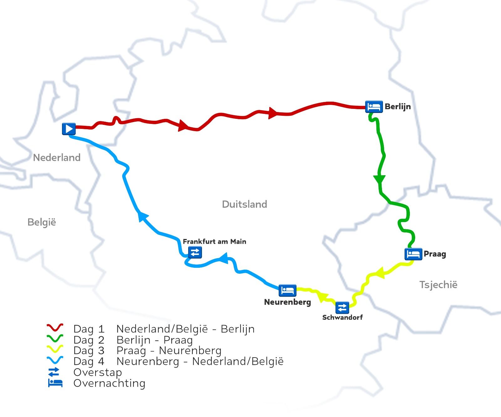 Rondreis Praag Per Trein (incl. Berlijn En Neurenberg)