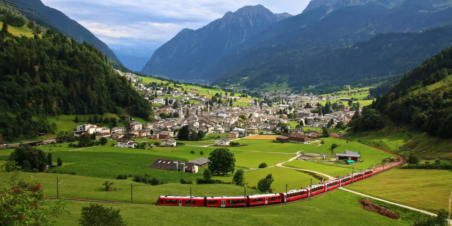 De Bernina Express in Graubünden