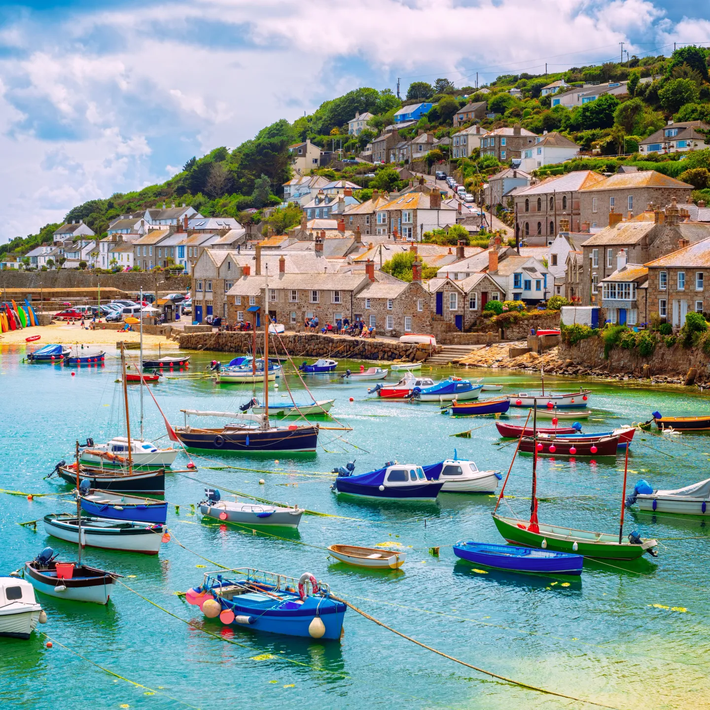Zicht op Mousehole, nabij Penzance