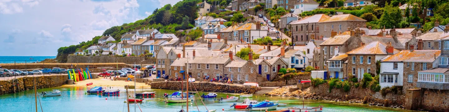 Zicht op Mousehole, nabij Penzance