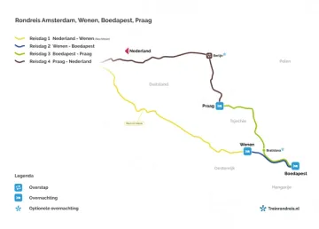 Reis route: Treinrondreis Wenen, Boedapest & Praag