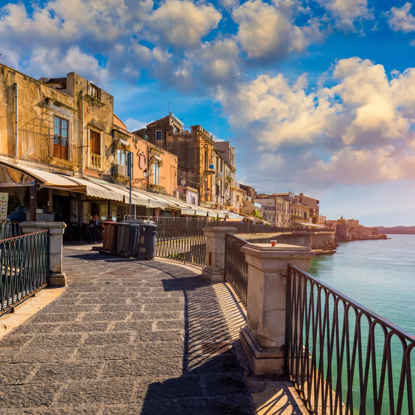 Het Ortigio-eiland in Syracuse