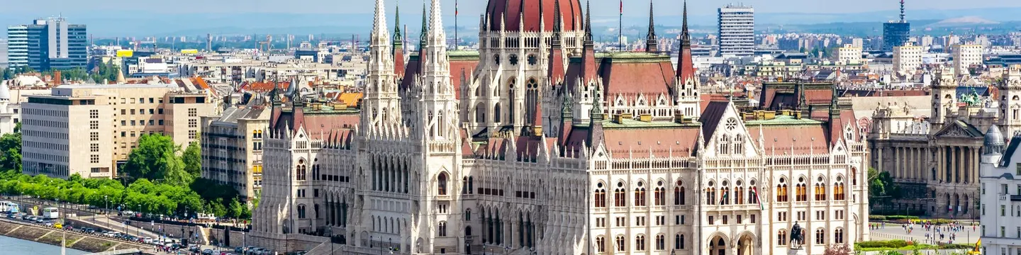Uitzicht op het Parlementsgebouw in Boedapest