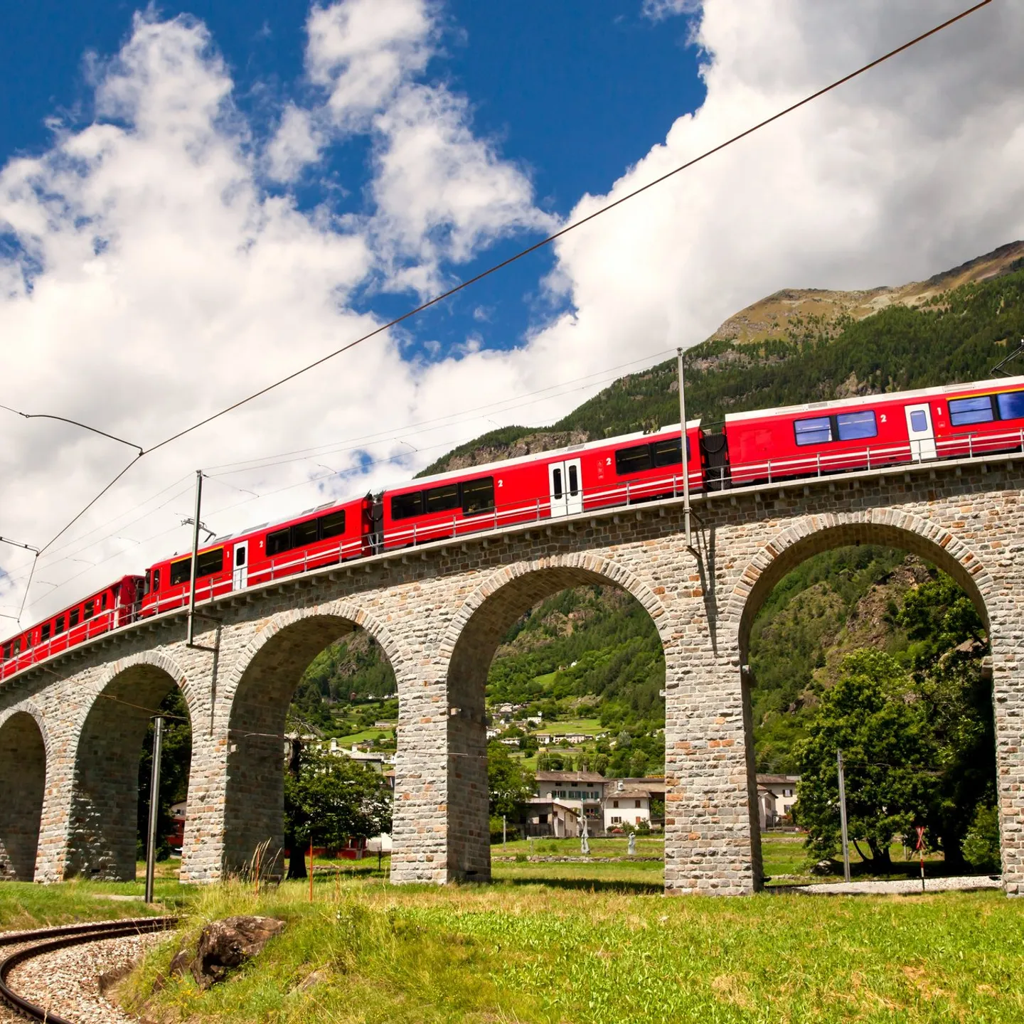 Het spiraalviaduct in Brusio