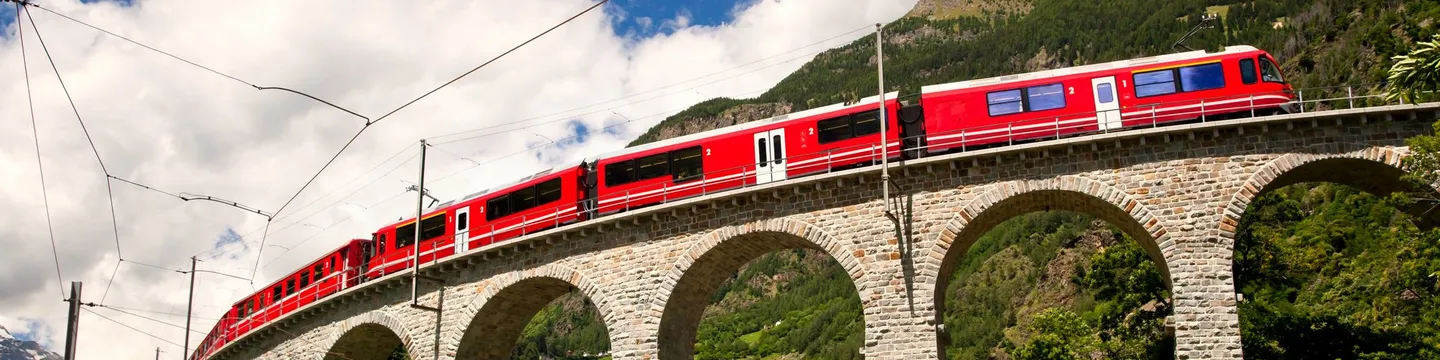 Het spiraalviaduct in Brusio