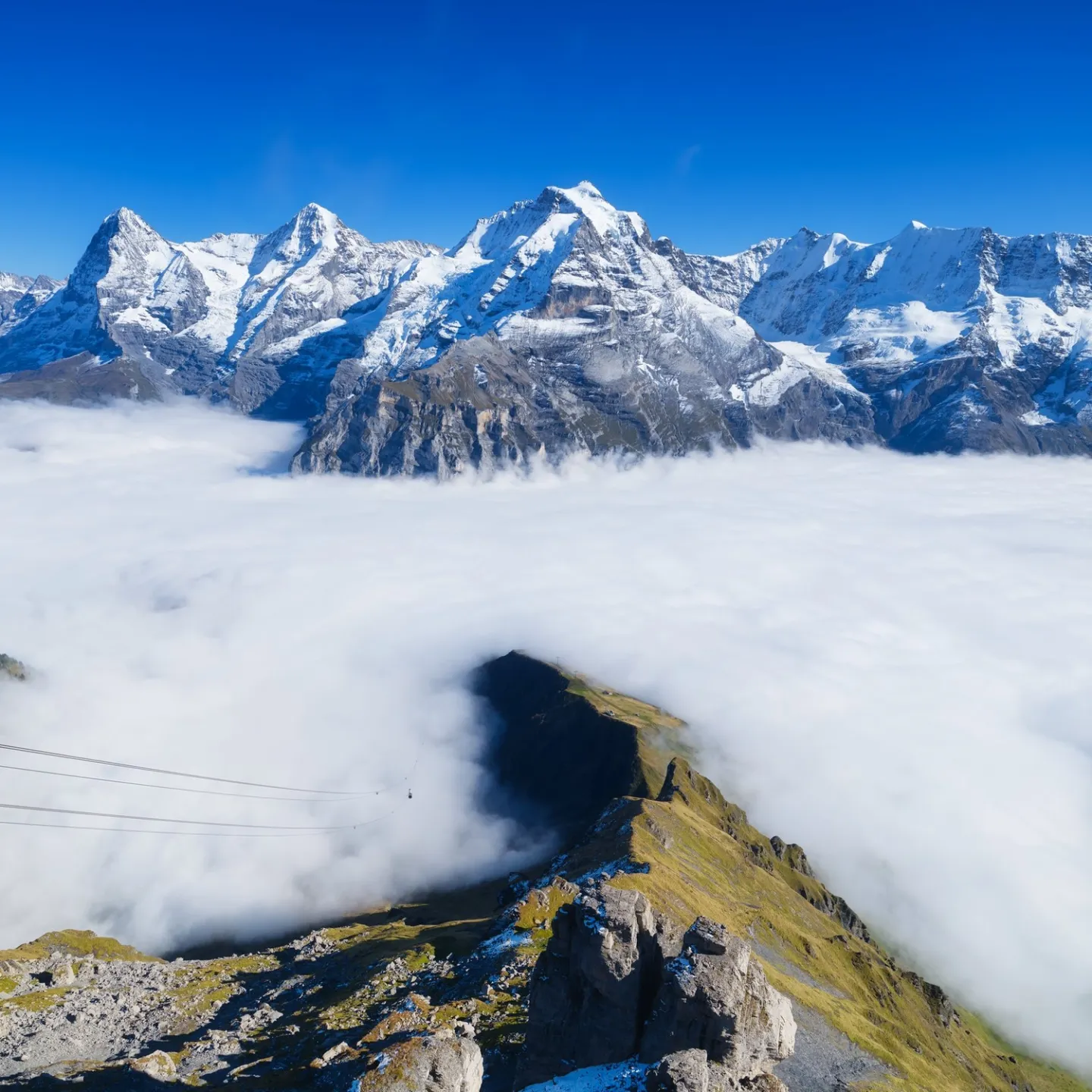 De kabelbaan naar de Schilthorn