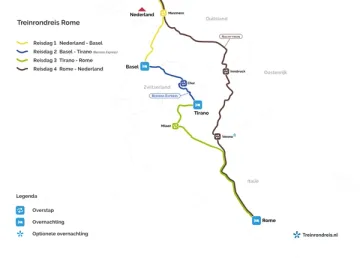 Reis route: Treinreis Rome incl. nachttrein, hotel en Berninaroute