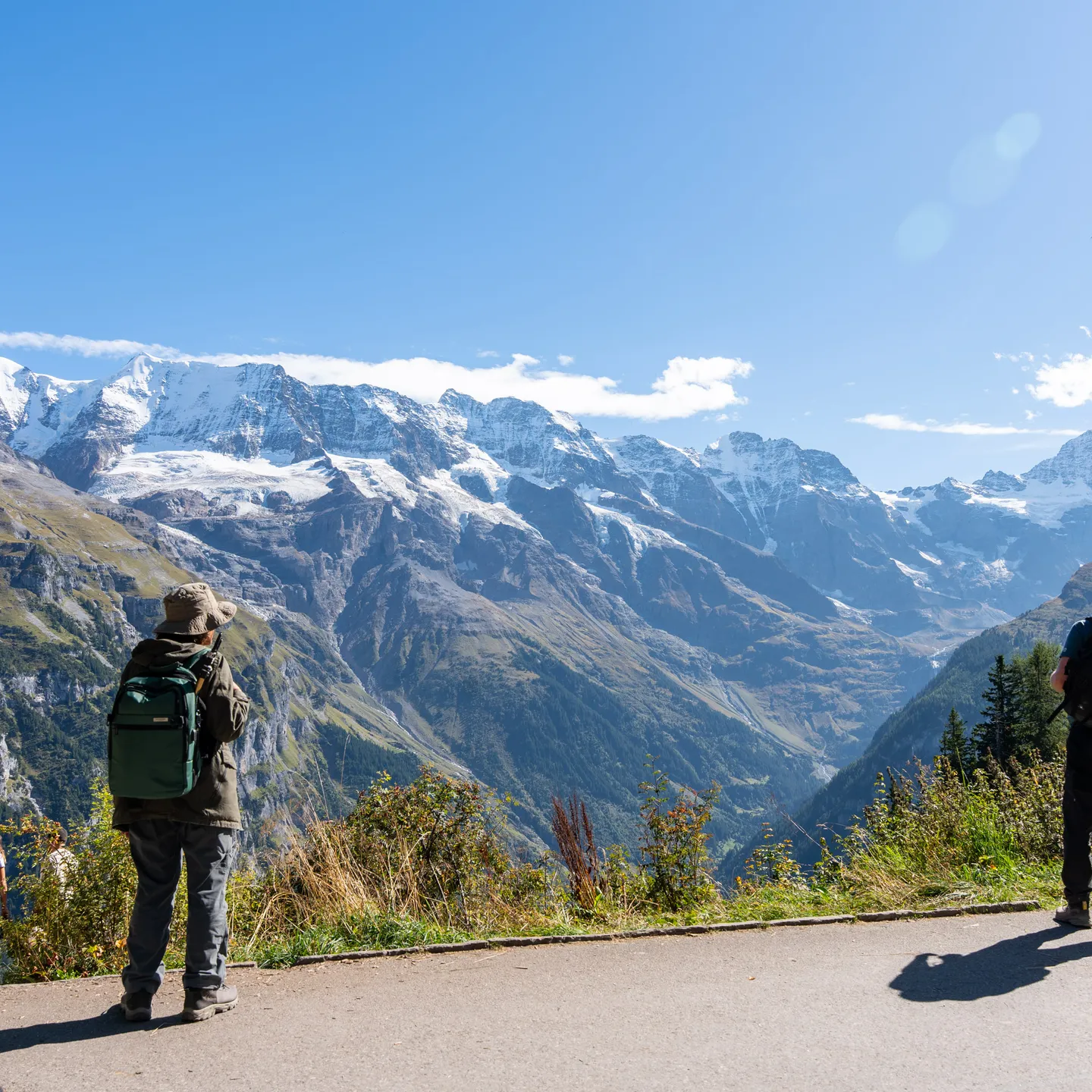Uitzicht op het hooggebergte vanuit Mürren