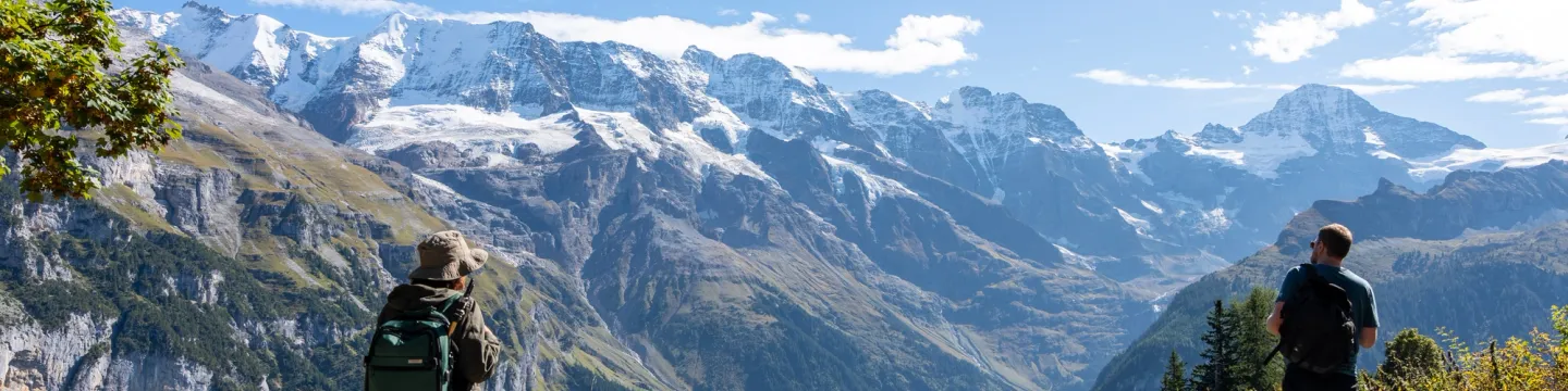 Uitzicht op het hooggebergte vanuit Mürren