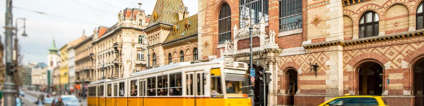 Een tram in Boedapest