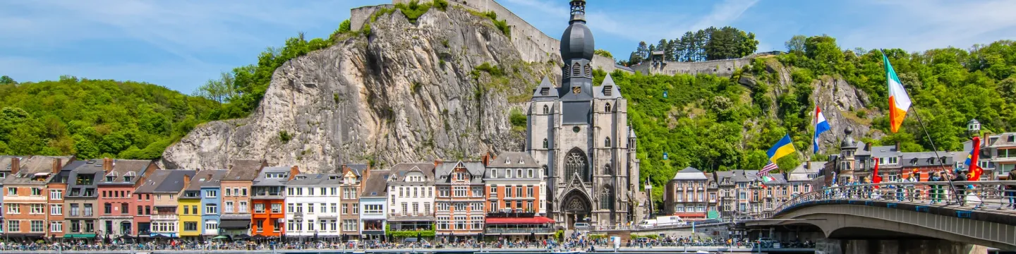 Uitzicht op de Notre-Dame en Citadel van Dinant