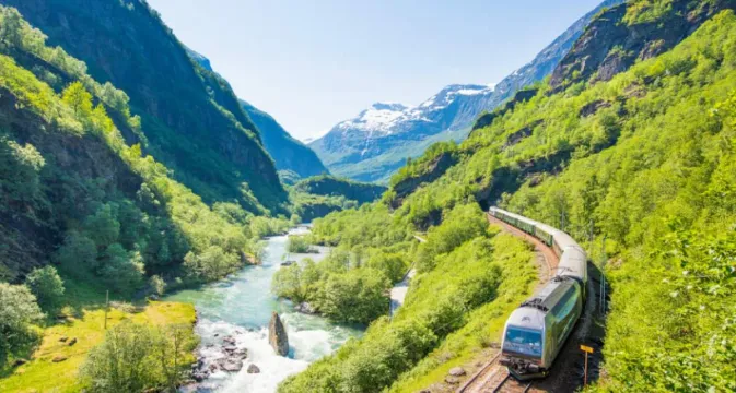 Flåm spoorlijn Noorwegen