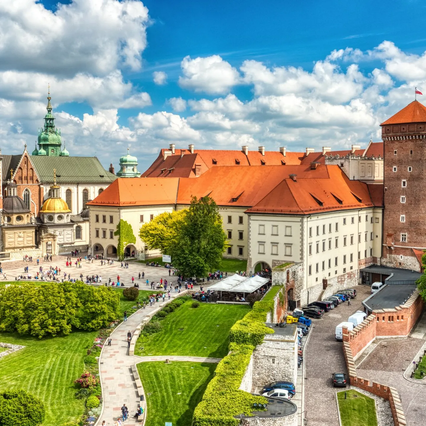 Het Koninklijk Kasteel van Wawel in Krakau