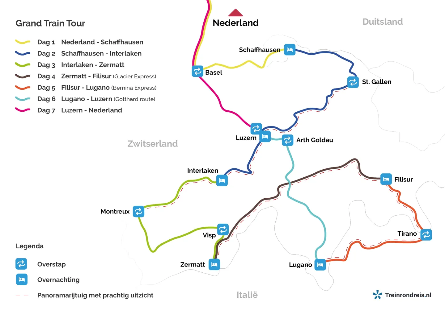 Reis route: Grand Train Tour of Switzerland