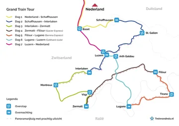 Reis route: Grand Train Tour of Switzerland