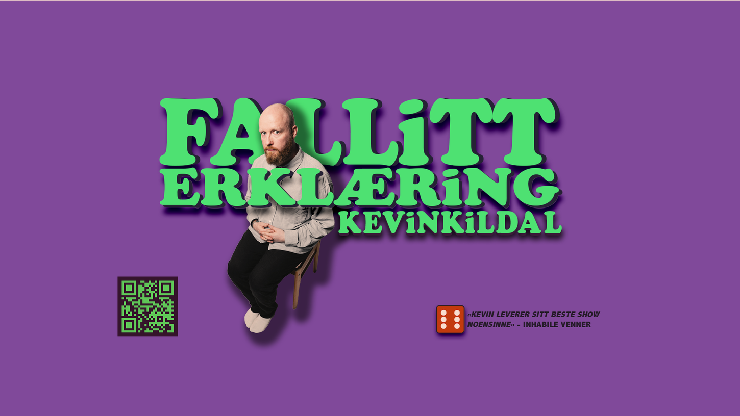 Kevin Kildal i midten med teksten Fallitterklæring
