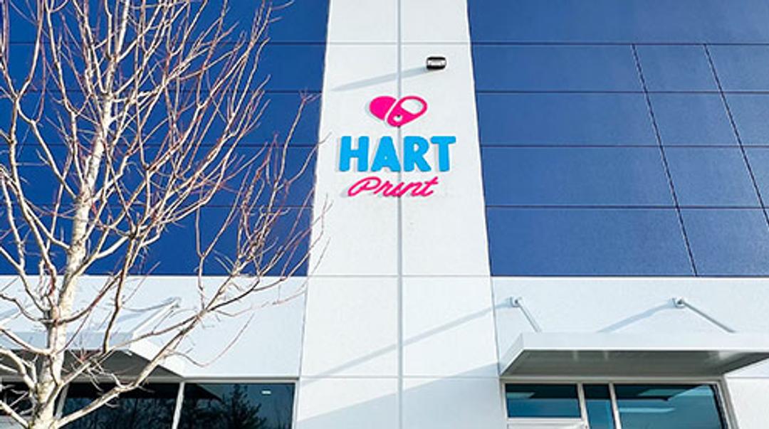 Exterior photo of the Hart Print building