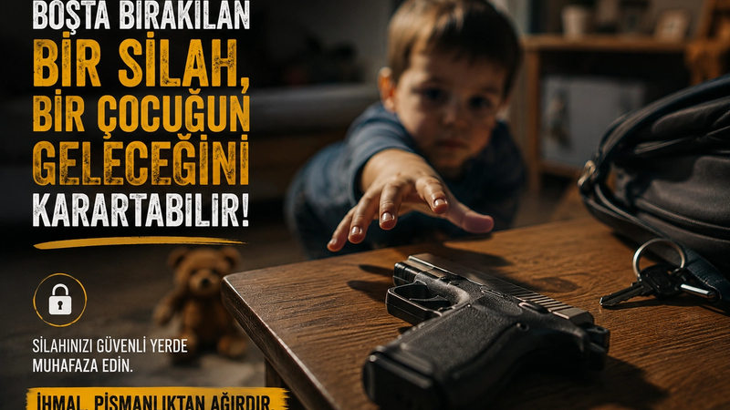 Çocuğun Ateşli Silahı Ele Geçirmesine Neden Olana 1 Yıldan 3 Yıla Kadar Hapis Cezası