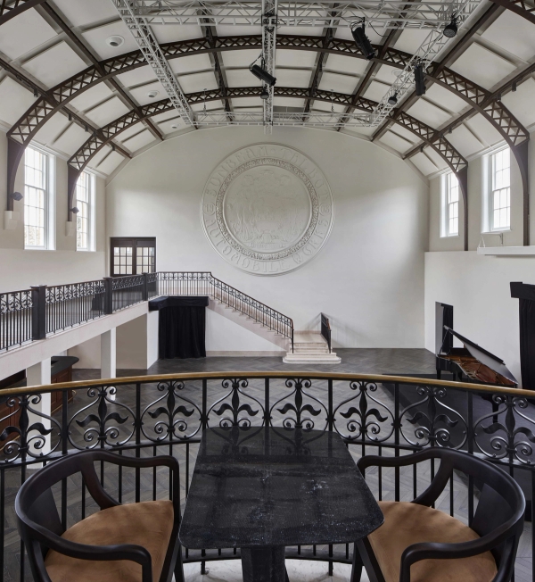 Vaulted ceiling detail inside Ladbroke Hall, Love Locations