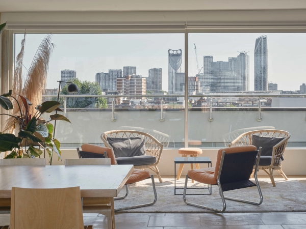 Rooftop view from The Penthouse – SE1 capturing central London landmarks.