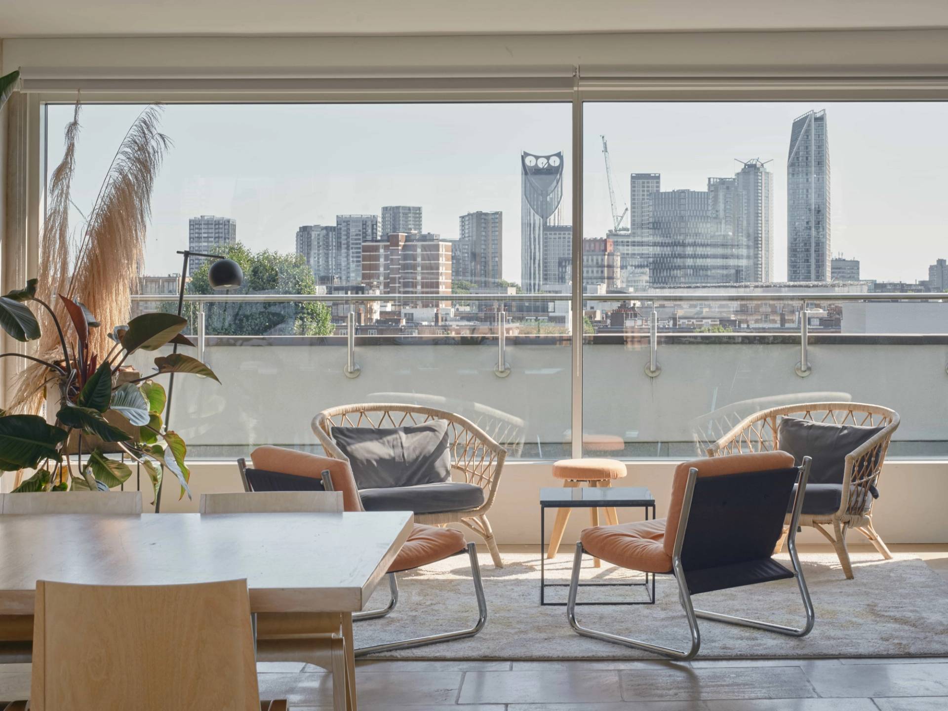 Rooftop view from The Penthouse – SE1 capturing central London landmarks.