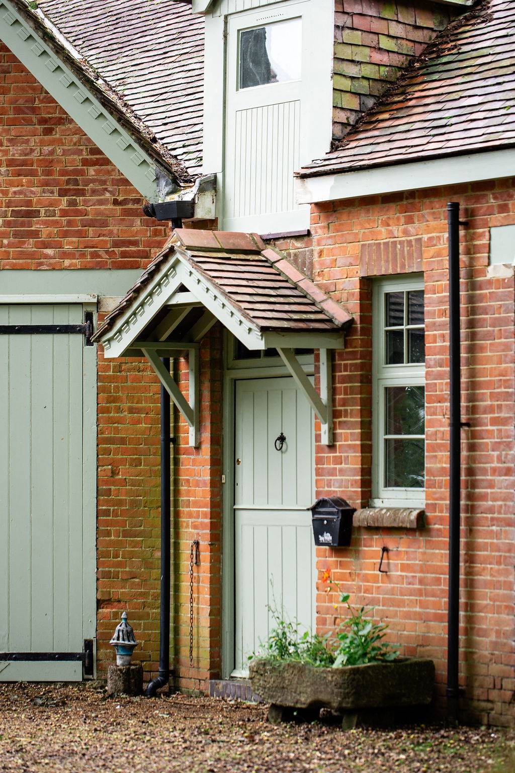 Garden entrance with steel-framed doors at a character property represented by Love Locations in Liss, Hampshire GU33.