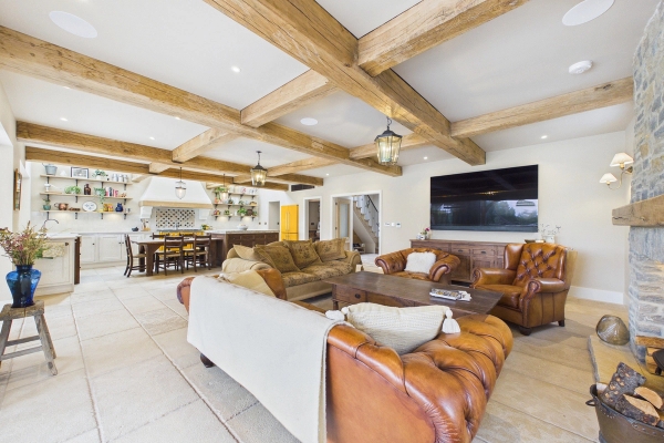 Love Locations luxury open-plan living room and kitchen for TV and film
