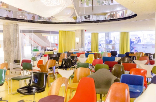 Contemporary East London workshop and conference space with audience seating in Whitechapel – love locations